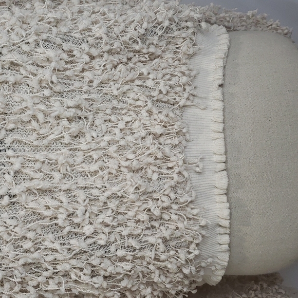 𝅺ZARA TRAFALUC Fringe Pom Pom Loose Knit Ruffle Trim Hem Cropped Sweater Top - Picture 5 of 9